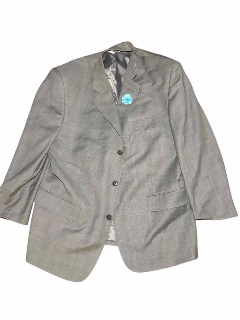 Linea Uomo Gray Plaid Blazer / Suit Jacket
